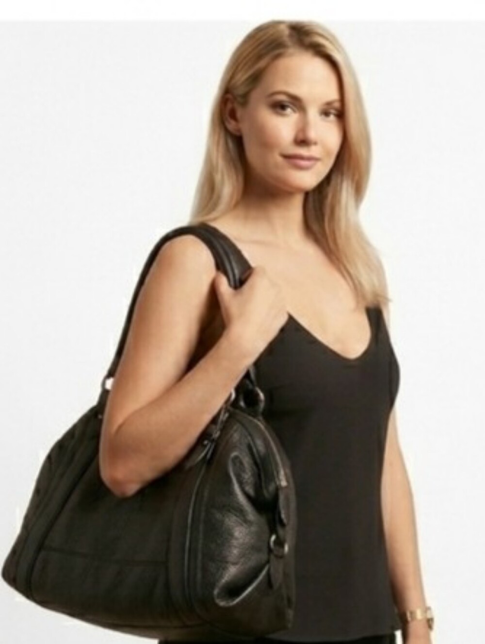 COLE HAAN Beautiful Vintage Black Genuine Leather Handbag Purchased from Saks